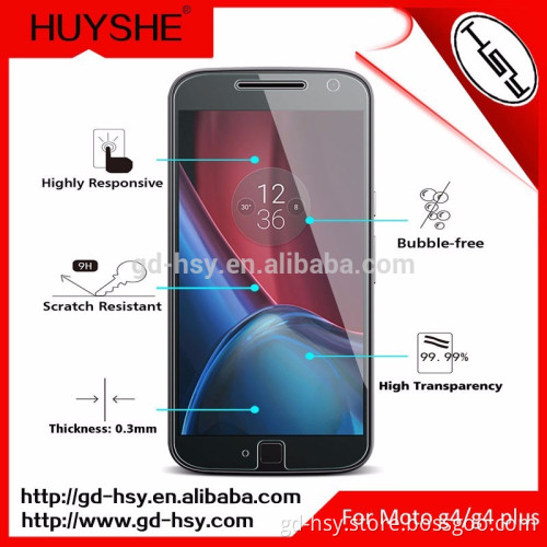 HUYSHE High Clear for Moto G4 tempered glass screen protector for Moto G4 Plus